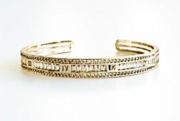 Cz Shiny Cuff Bracelet-230 Jewelry-Chasing Bandits-Coastal Bloom Boutique, find the trendiest versions of the popular styles and looks Located in Indialantic, FL