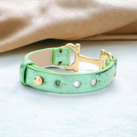 Faux Leather H Pointed Snap Bracelet - Green-230 Jewelry-Wona Trading-Coastal Bloom Boutique, find the trendiest versions of the popular styles and looks Located in Indialantic, FL