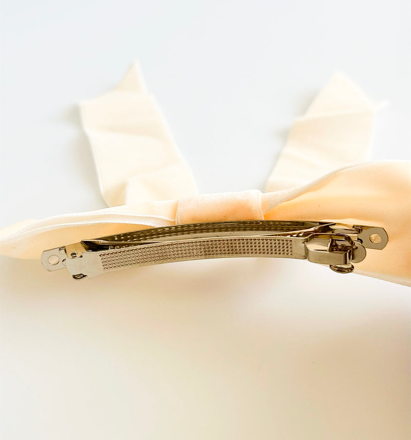 Bowknot Hair Brooch - Beige-260 Other Accessories-Darling-Coastal Bloom Boutique, find the trendiest versions of the popular styles and looks Located in Indialantic, FL