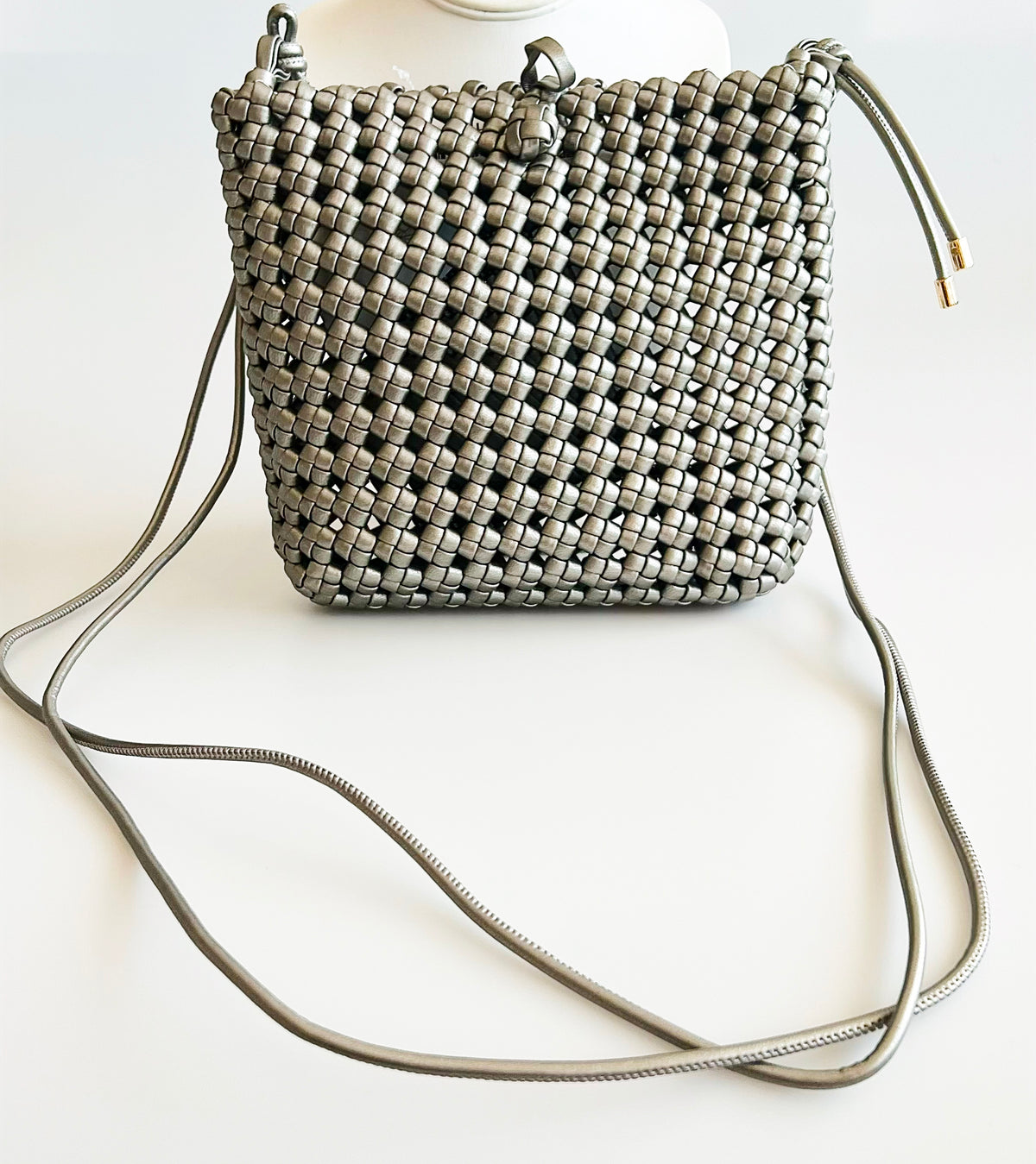 Vegan Leather Knit Shoulder Bag-240 Bags-BC Handbags-Coastal Bloom Boutique, find the trendiest versions of the popular styles and looks Located in Indialantic, FL