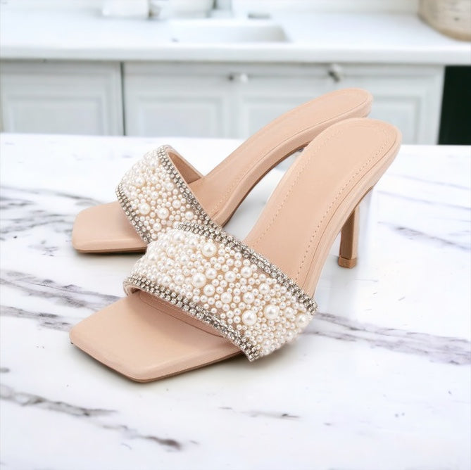 Pearly Perfection Heel-250 Shoes-CCOCCI-Coastal Bloom Boutique, find the trendiest versions of the popular styles and looks Located in Indialantic, FL