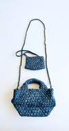 Denim Braided Handbag-240 Bags-BC Handbags-Coastal Bloom Boutique, find the trendiest versions of the popular styles and looks Located in Indialantic, FL