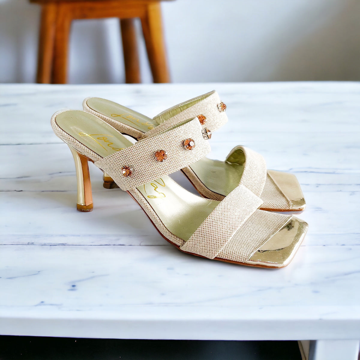 Diamond Strap High Heel Sandals - Beige-250 Shoes-RagCompany-Coastal Bloom Boutique, find the trendiest versions of the popular styles and looks Located in Indialantic, FL