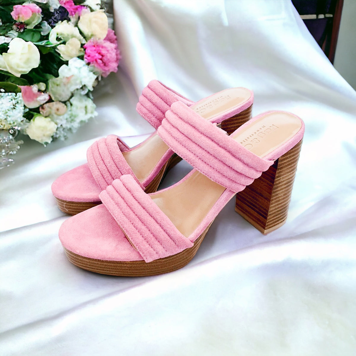 Suede Straps Block Sandals - Pink-250 Shoes-RagCompany-Coastal Bloom Boutique, find the trendiest versions of the popular styles and looks Located in Indialantic, FL