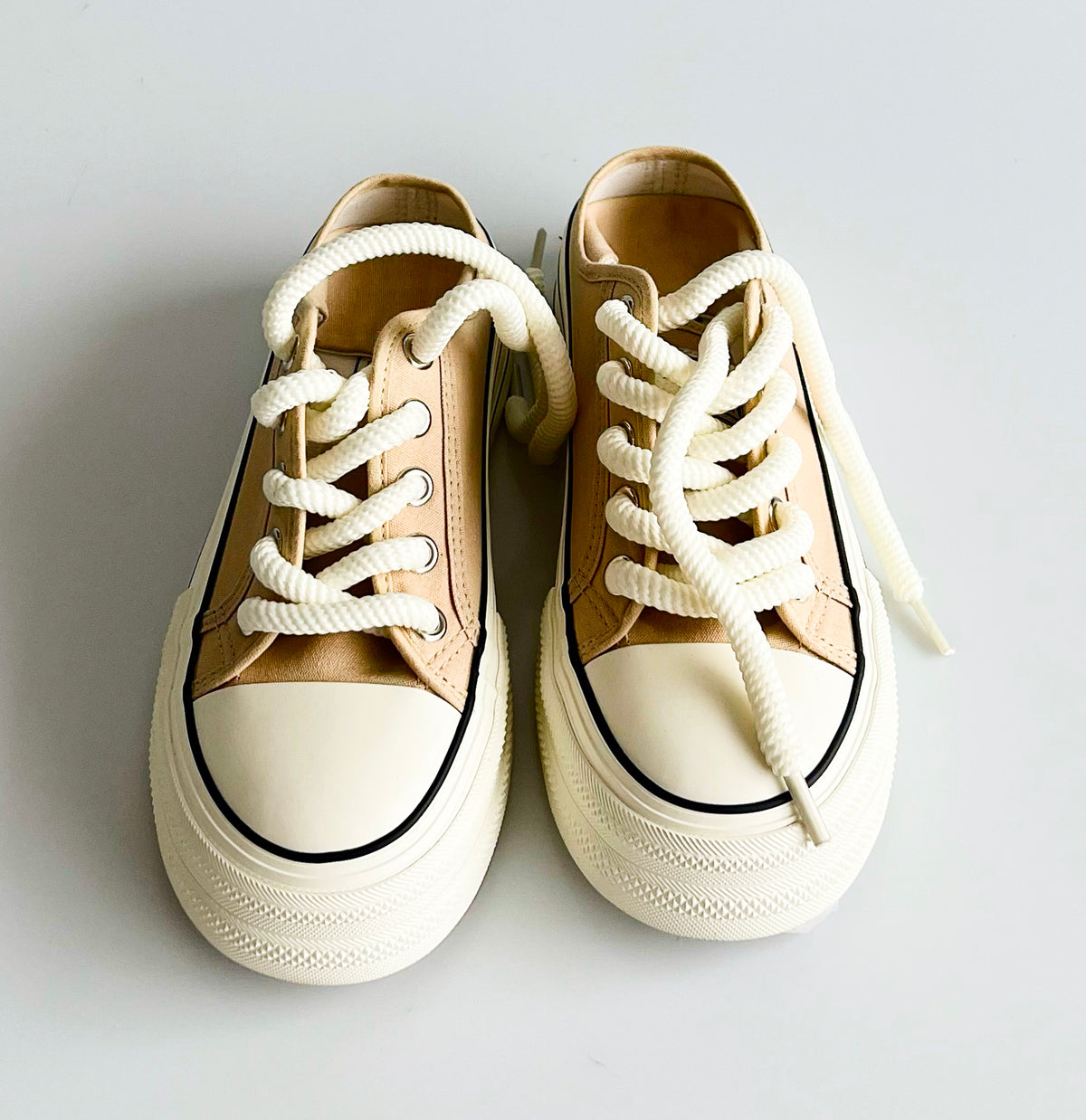 Classic Platform Sneakers - Beige-250 Shoes-Chasing Bandits-Coastal Bloom Boutique, find the trendiest versions of the popular styles and looks Located in Indialantic, FL