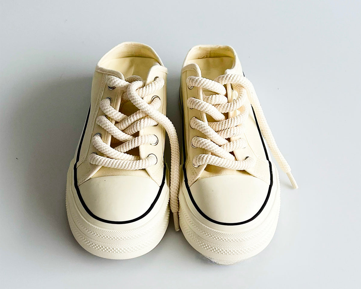 Classic Platform Sneakers - Cream-250 Shoes-Chasing Bandits-Coastal Bloom Boutique, find the trendiest versions of the popular styles and looks Located in Indialantic, FL
