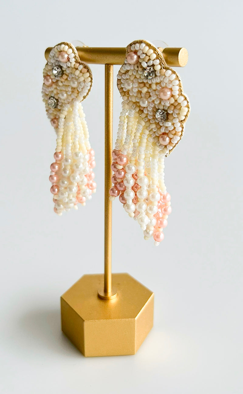 Pearl Tassel Earring-230 Jewelry-ICCO ACCESSORIES-Coastal Bloom Boutique, find the trendiest versions of the popular styles and looks Located in Indialantic, FL