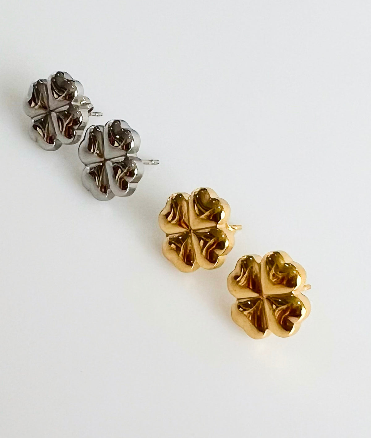 Stainless Steel Flower Stud Earrings-230 Jewelry-NYC-Coastal Bloom Boutique, find the trendiest versions of the popular styles and looks Located in Indialantic, FL