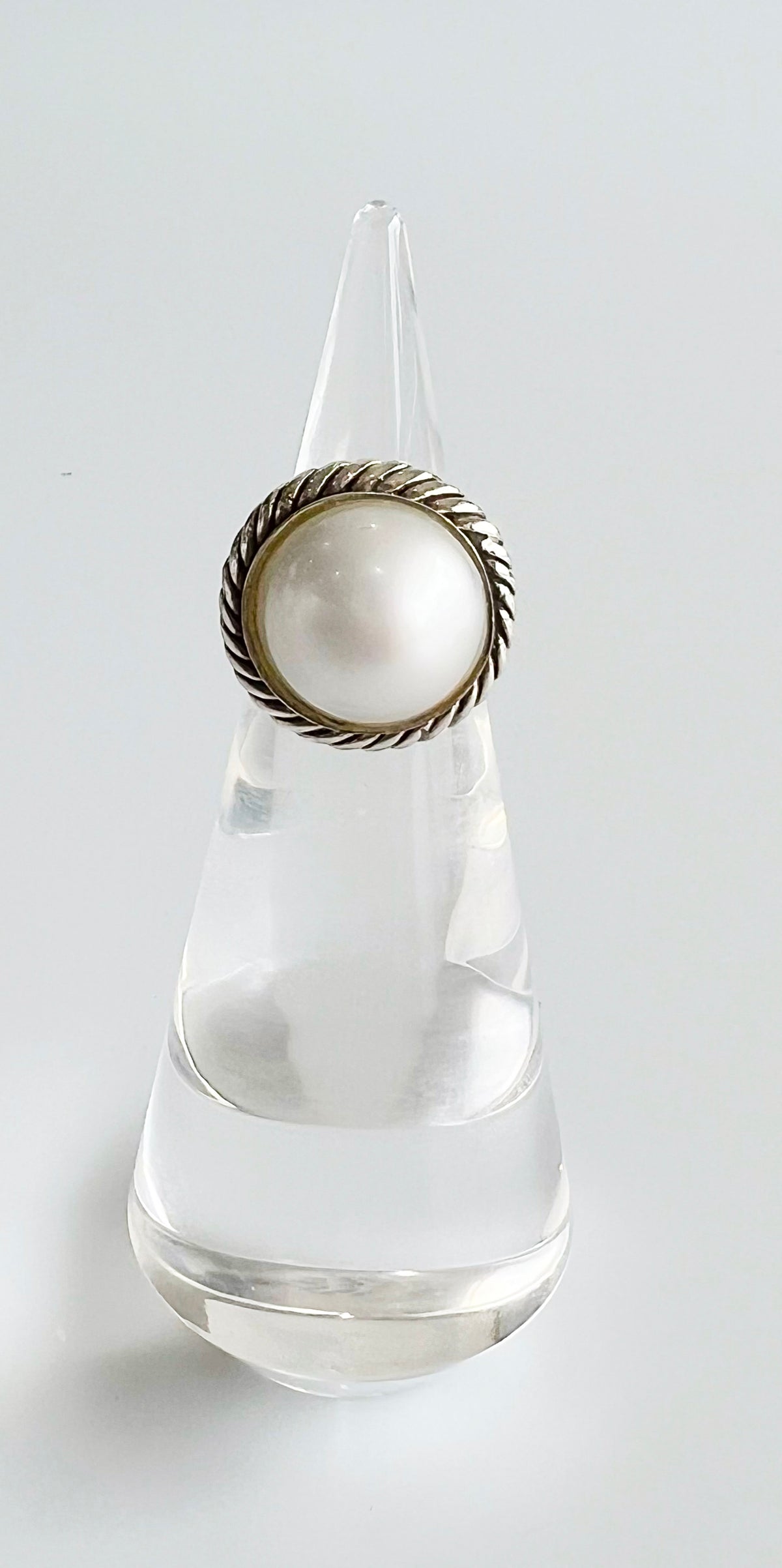 Sterling Silver Pearl Twist Halo Ring-230 Jewelry-Oriental Treasure-Coastal Bloom Boutique, find the trendiest versions of the popular styles and looks Located in Indialantic, FL