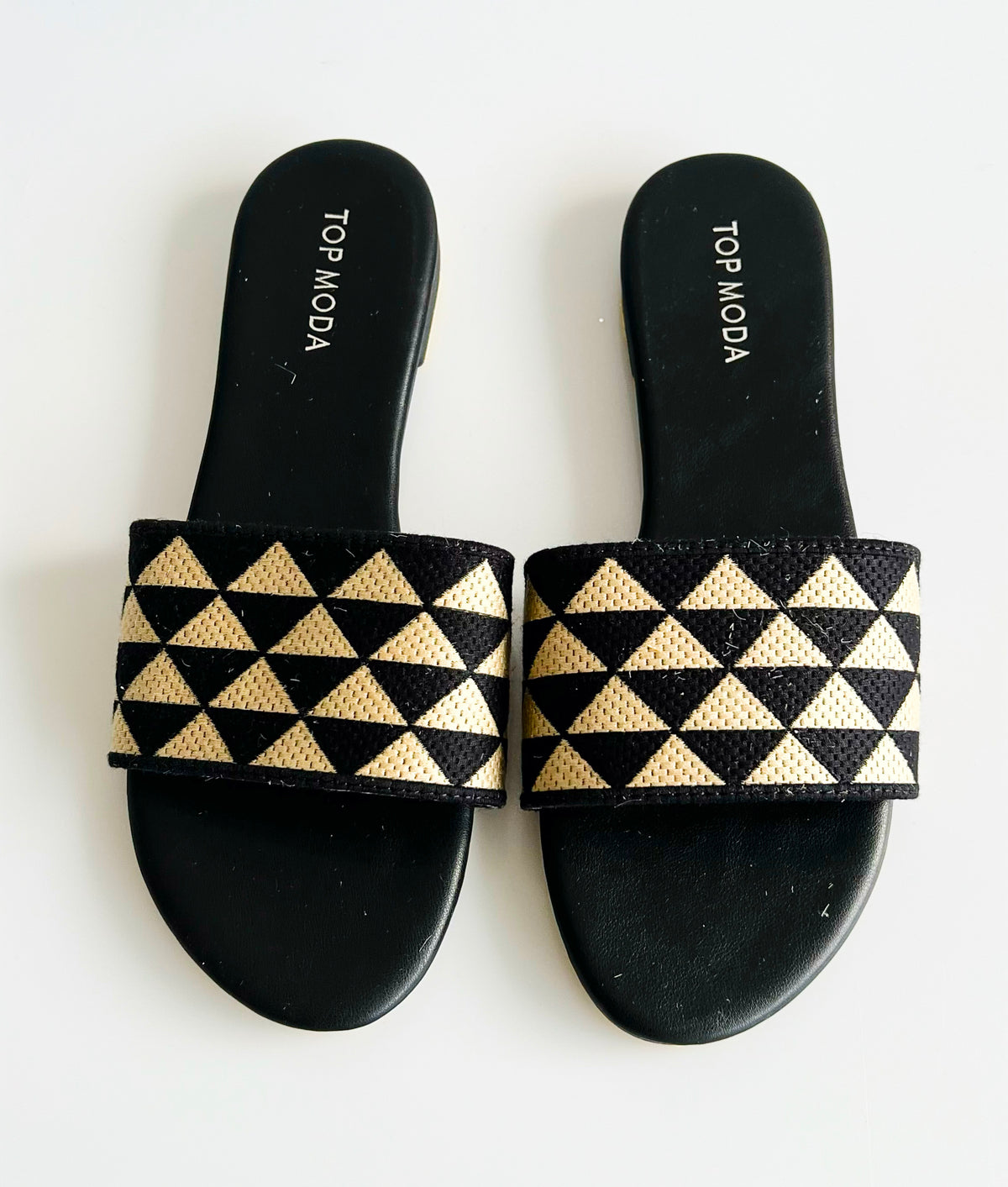 Triangle Print Slip On - Black-250 Shoes-CJ Shoes-Coastal Bloom Boutique, find the trendiest versions of the popular styles and looks Located in Indialantic, FL