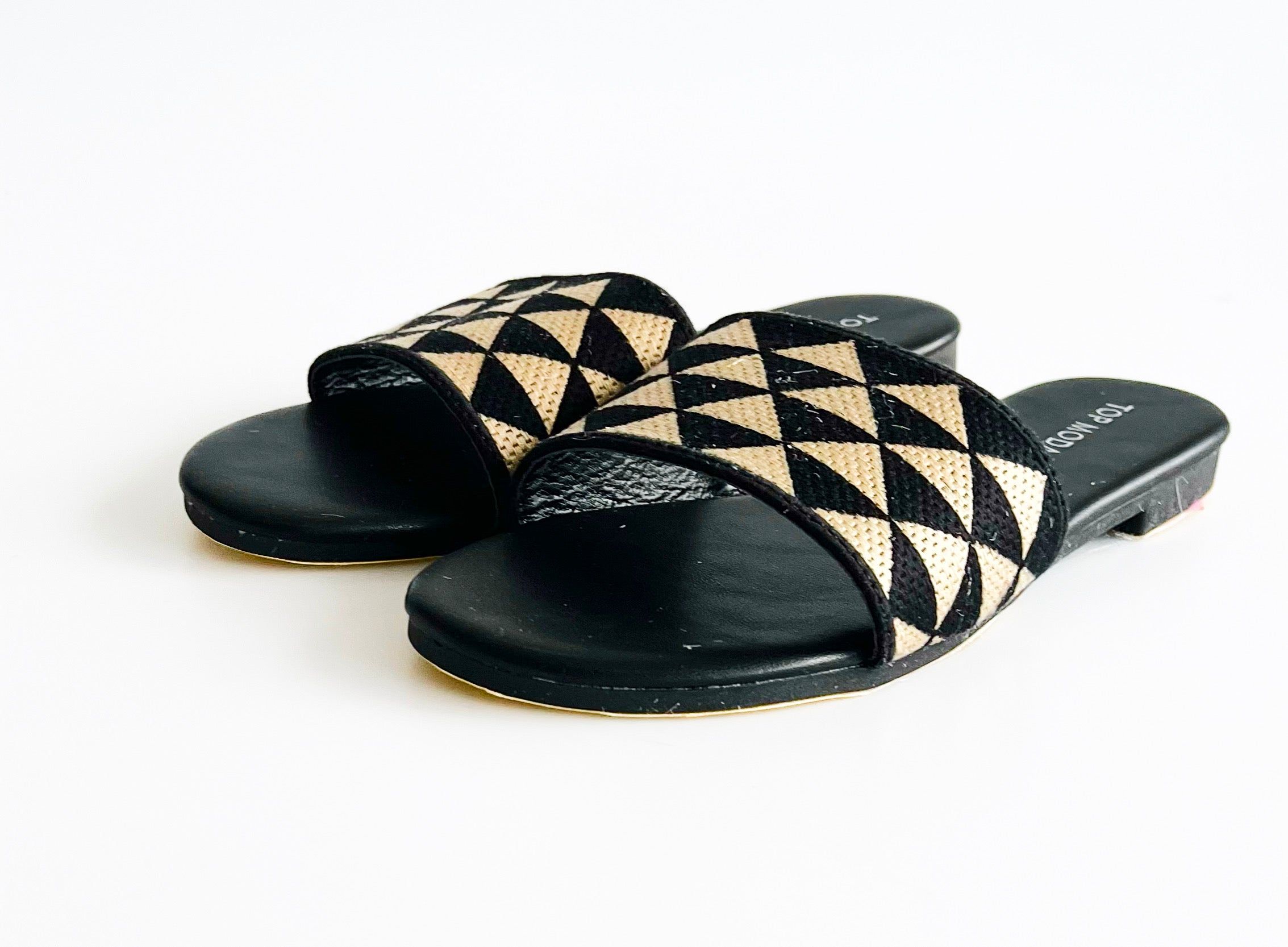 Triangle Print Slip On - Black-250 Shoes-CJ Shoes-Coastal Bloom Boutique, find the trendiest versions of the popular styles and looks Located in Indialantic, FL