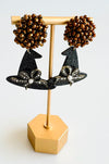 Beaded Pompom & Hat Earrings-230 Jewelry-GS JEWELRY-Coastal Bloom Boutique, find the trendiest versions of the popular styles and looks Located in Indialantic, FL