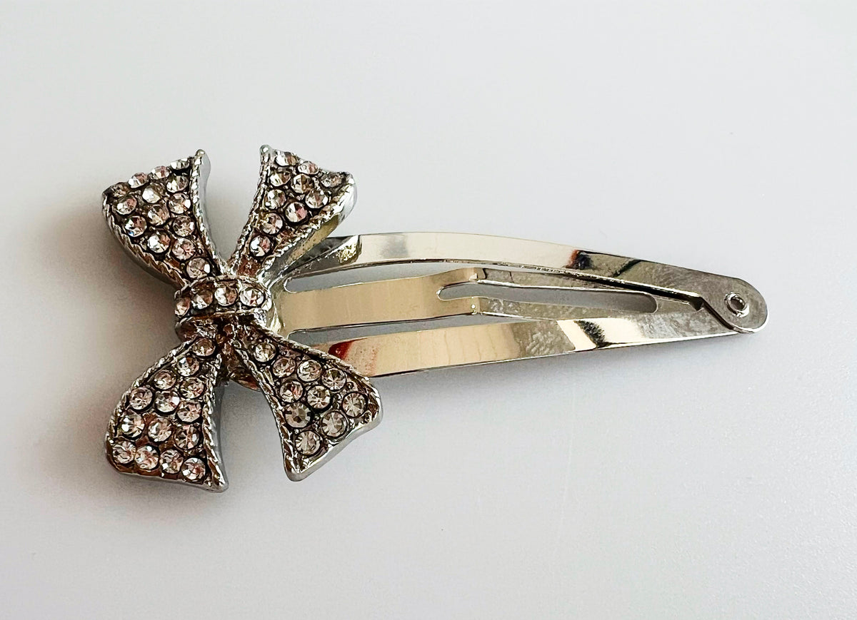 Bow Detailed Pointed Snap Hair Clip-260 Other Accessories-Wona Trading-Coastal Bloom Boutique, find the trendiest versions of the popular styles and looks Located in Indialantic, FL