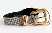 Shiny Rhinestone Strap Western Buckle Belt-260 Other Accessories-AppleJuice Accessories by Glamoure-Coastal Bloom Boutique, find the trendiest versions of the popular styles and looks Located in Indialantic, FL