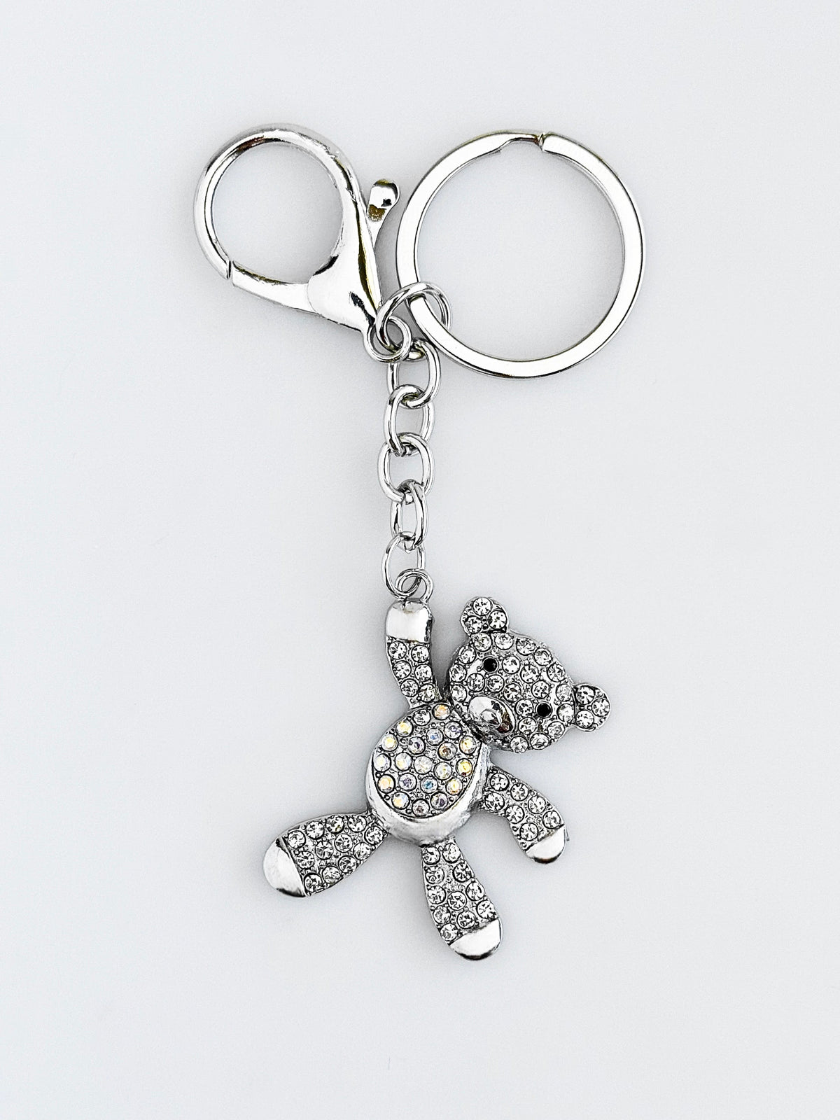 Sparkling Bear Charm Keychain - Silver-270 Home/Gift-NYW-Coastal Bloom Boutique, find the trendiest versions of the popular styles and looks Located in Indialantic, FL