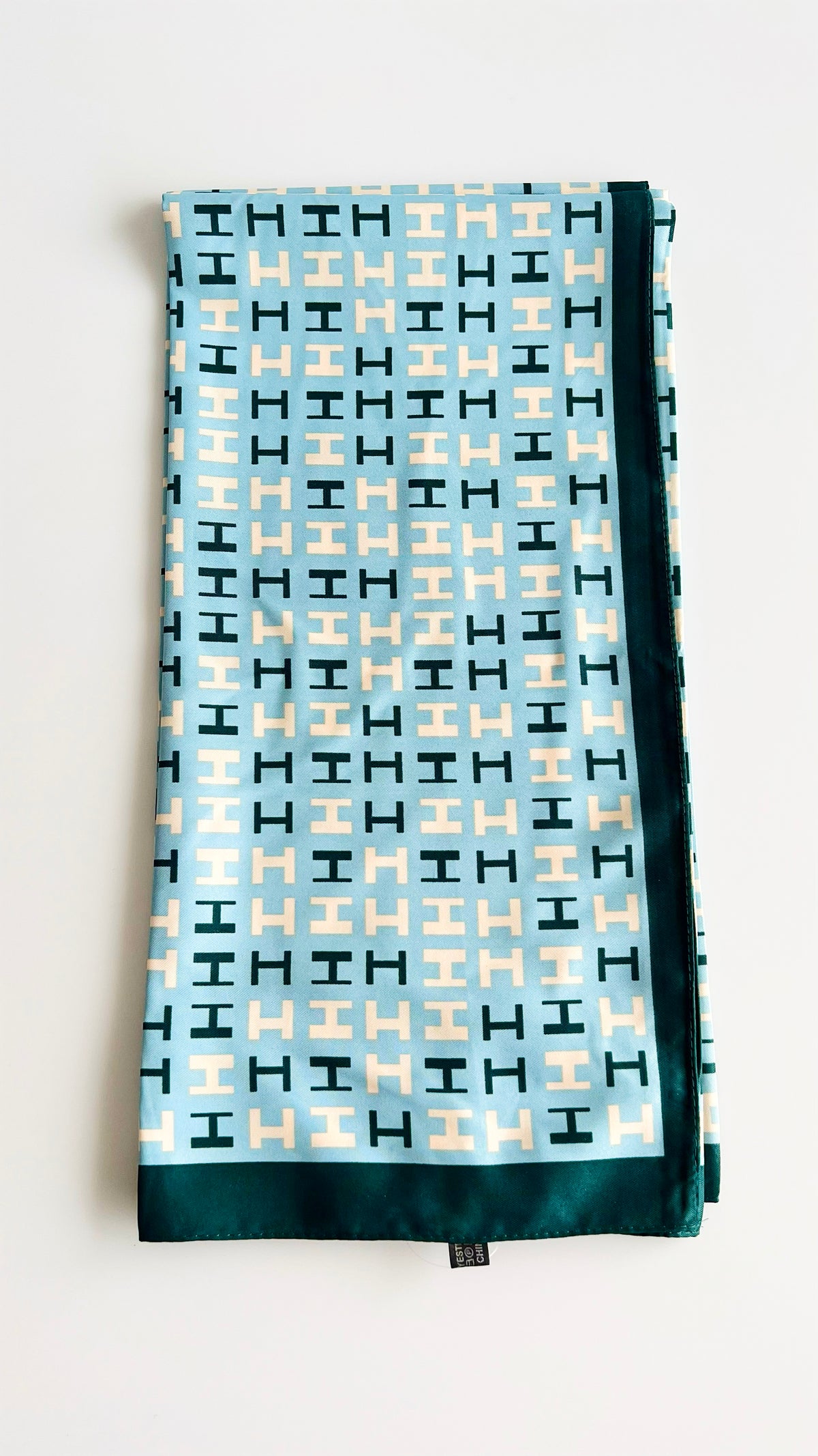 Colored Edge H Lettering Scarf - Teal-260 Other Accessories-AppleJuice Accessories by Glamoure-Coastal Bloom Boutique, find the trendiest versions of the popular styles and looks Located in Indialantic, FL