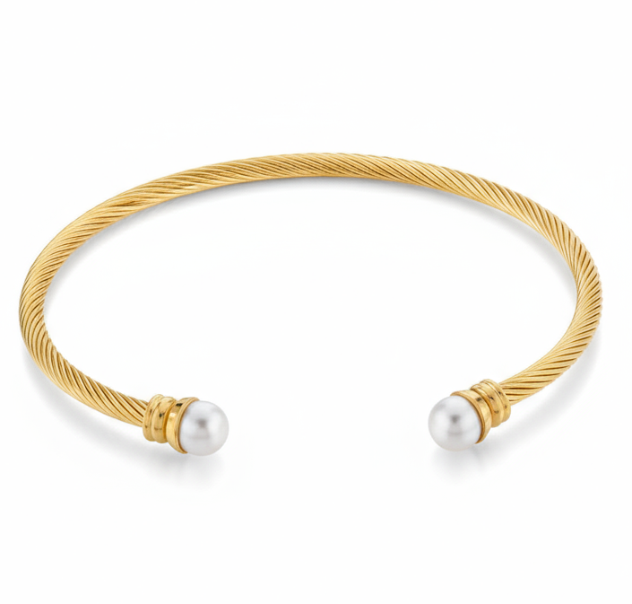 Grace Twist Open Cuff Bracelet-230 Jewelry-GS JEWELRY-Coastal Bloom Boutique, find the trendiest versions of the popular styles and looks Located in Indialantic, FL