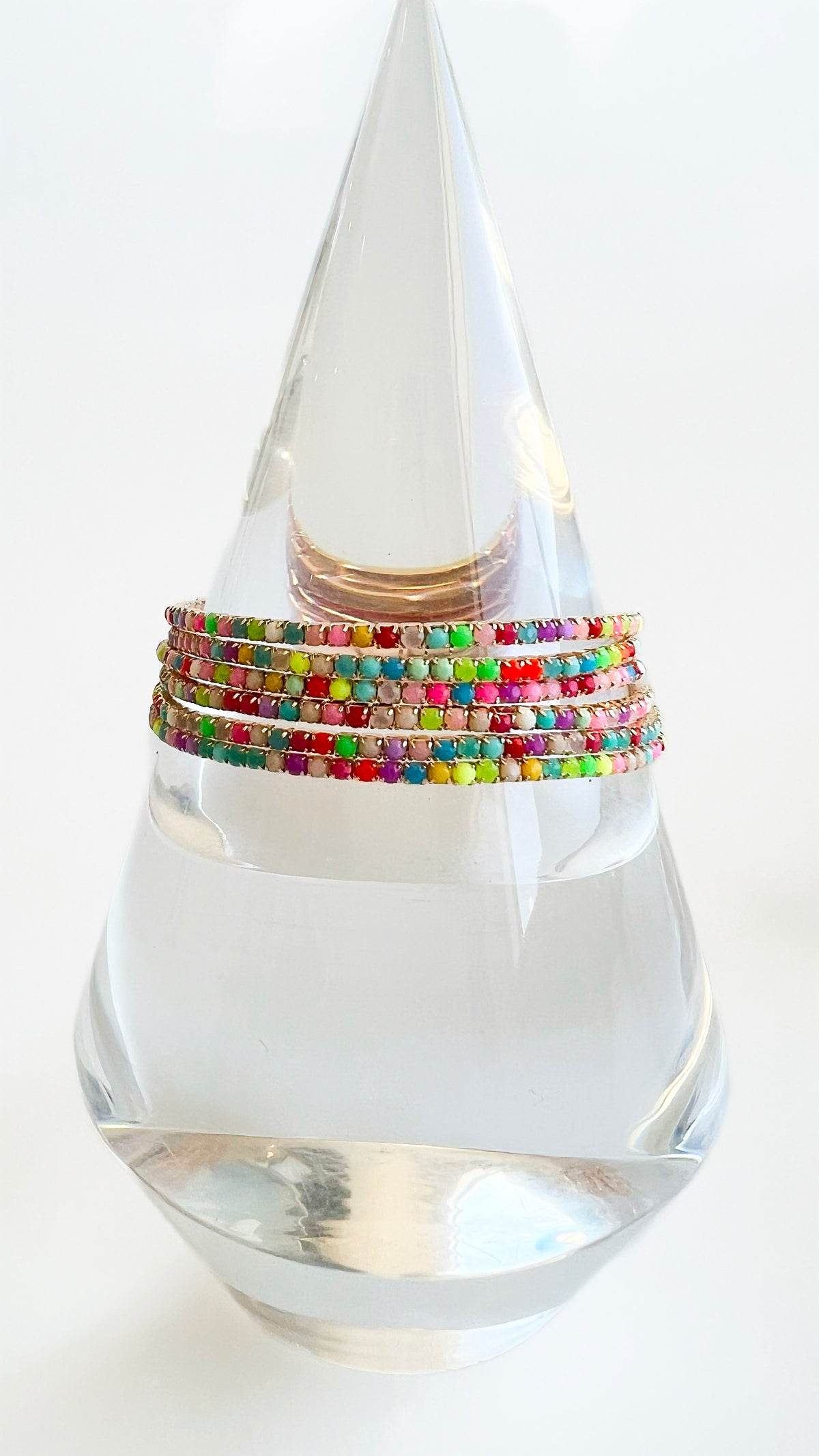 Cz Sparkling Elastic Bracelet - Colorful-230 Jewelry-Darling-Coastal Bloom Boutique, find the trendiest versions of the popular styles and looks Located in Indialantic, FL