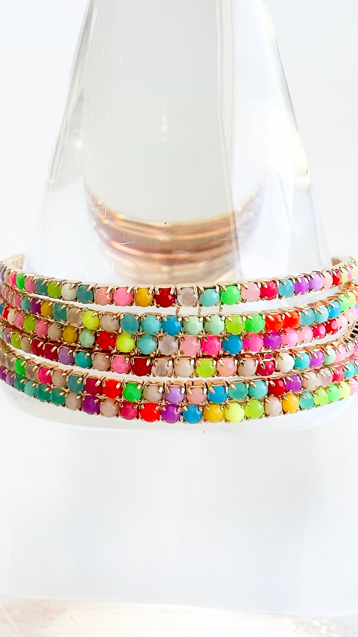 Cz Sparkling Elastic Bracelet - Colorful-230 Jewelry-Darling-Coastal Bloom Boutique, find the trendiest versions of the popular styles and looks Located in Indialantic, FL
