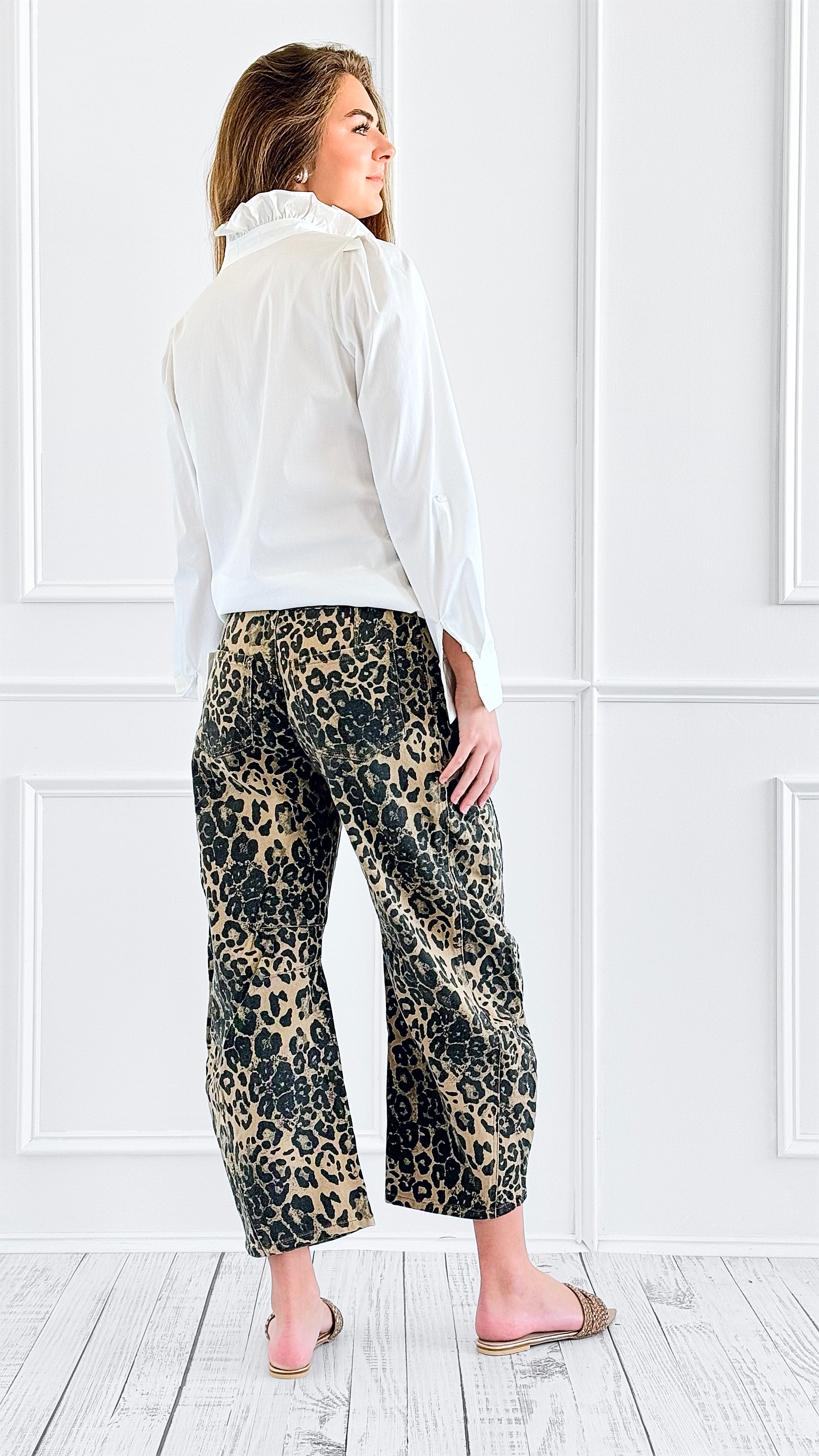 Leopard Print Relaxed Denim Pant-100 Pants-SO ME-Coastal Bloom Boutique, find the trendiest versions of the popular styles and looks Located in Indialantic, FL