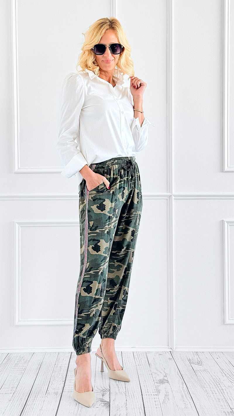 Into The Camo Pants-170 Bottoms-mystree-Coastal Bloom Boutique, find the trendiest versions of the popular styles and looks Located in Indialantic, FL