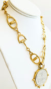 Chunky Horsebit Pendant Necklace-230 Jewelry-YOCHI-Coastal Bloom Boutique, find the trendiest versions of the popular styles and looks Located in Indialantic, FL