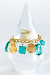 Pearl & Charms Bracelet - Teal-230 Jewelry-Wona-Coastal Bloom Boutique, find the trendiest versions of the popular styles and looks Located in Indialantic, FL