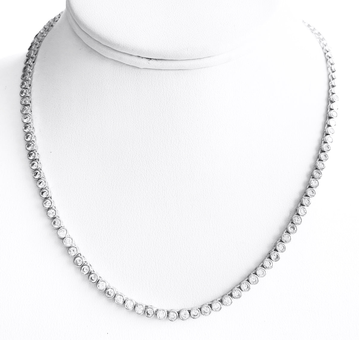 Round Diamond Tennis Necklace-230 Jewelry-BRENDA GRANDS-Coastal Bloom Boutique, find the trendiest versions of the popular styles and looks Located in Indialantic, FL