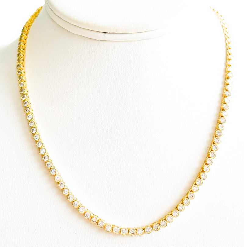 Round Diamond Tennis Necklace-230 Jewelry-BRENDA GRANDS-Coastal Bloom Boutique, find the trendiest versions of the popular styles and looks Located in Indialantic, FL