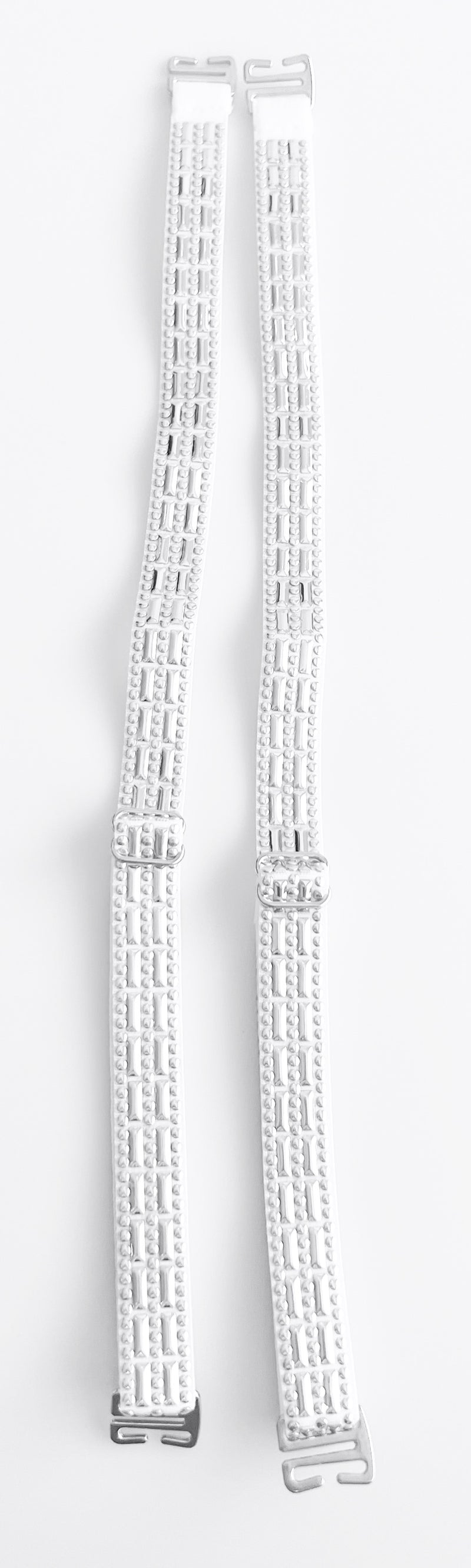 Strap Situation - White Silver Studs On White-220 Intimates-Strap-its-Coastal Bloom Boutique, find the trendiest versions of the popular styles and looks Located in Indialantic, FL