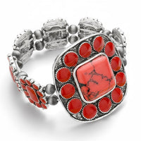 Western Stretch Cuff -Red-230 Jewelry-NYW-Coastal Bloom Boutique, find the trendiest versions of the popular styles and looks Located in Indialantic, FL