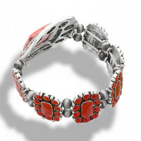 Western Stretch Cuff -Red-230 Jewelry-NYW-Coastal Bloom Boutique, find the trendiest versions of the popular styles and looks Located in Indialantic, FL