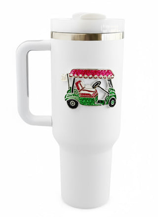 Golf Cart Jeweled Tumbler-270 Home/Gift-The Queen's Jewels-Coastal Bloom Boutique, find the trendiest versions of the popular styles and looks Located in Indialantic, FL