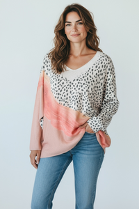 Vivid Dots Italian V-Neck Sweater-140 Sweaters-SORPRESA-Coastal Bloom Boutique, find the trendiest versions of the popular styles and looks Located in Indialantic, FL