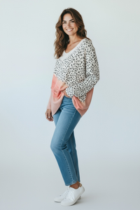 Vivid Dots Italian V-Neck Sweater-140 Sweaters-SORPRESA-Coastal Bloom Boutique, find the trendiest versions of the popular styles and looks Located in Indialantic, FL