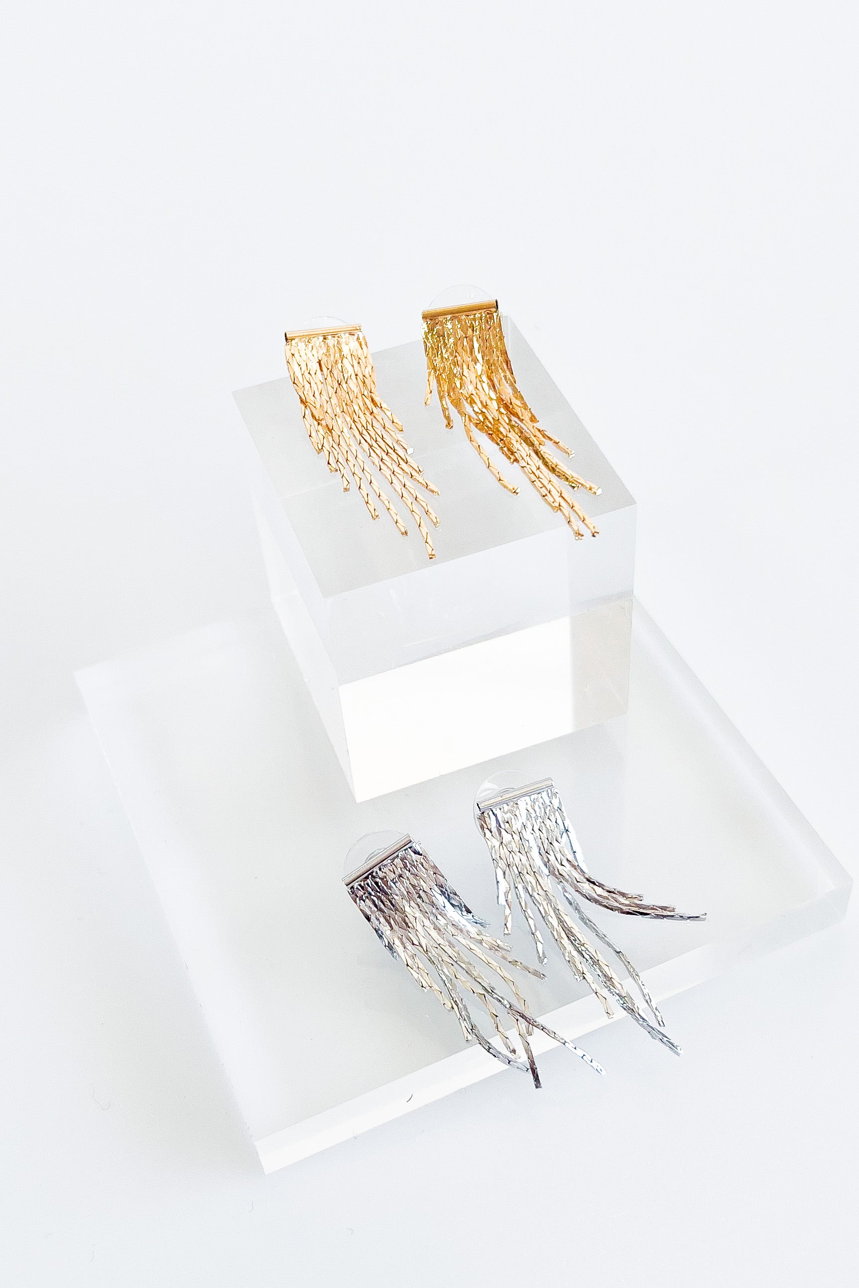 Metal Fringe Dangle Earrings - Gold-230 Jewelry-Wona-Coastal Bloom Boutique, find the trendiest versions of the popular styles and looks Located in Indialantic, FL