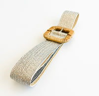 Rectangle Straw Buckle Belt - Silver-260 Other Accessories-ICCO ACCESSORIES-Coastal Bloom Boutique, find the trendiest versions of the popular styles and looks Located in Indialantic, FL