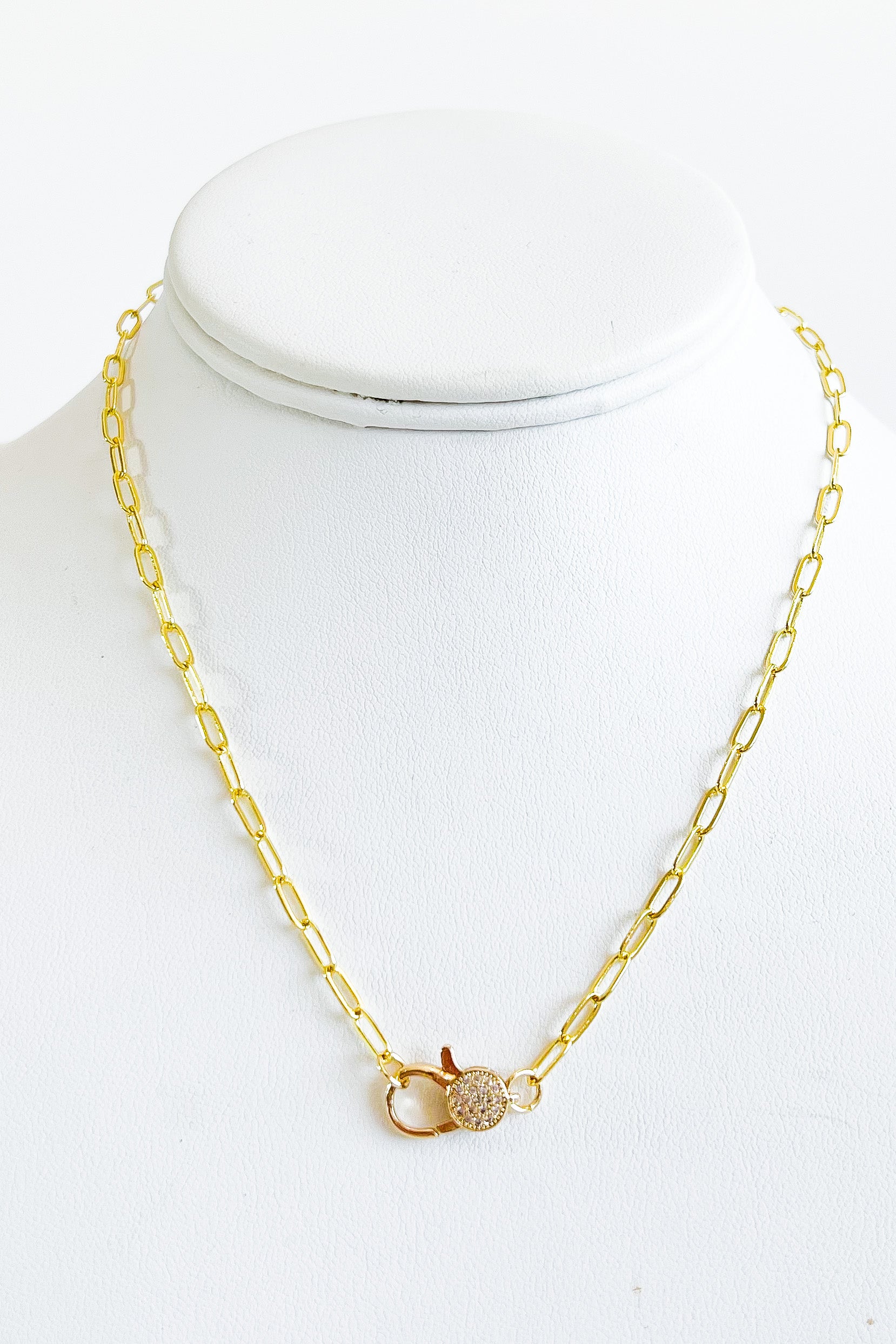 CB Staple Paper Clip Clasp Necklace-230 Jewelry-NYC-Coastal Bloom Boutique, find the trendiest versions of the popular styles and looks Located in Indialantic, FL
