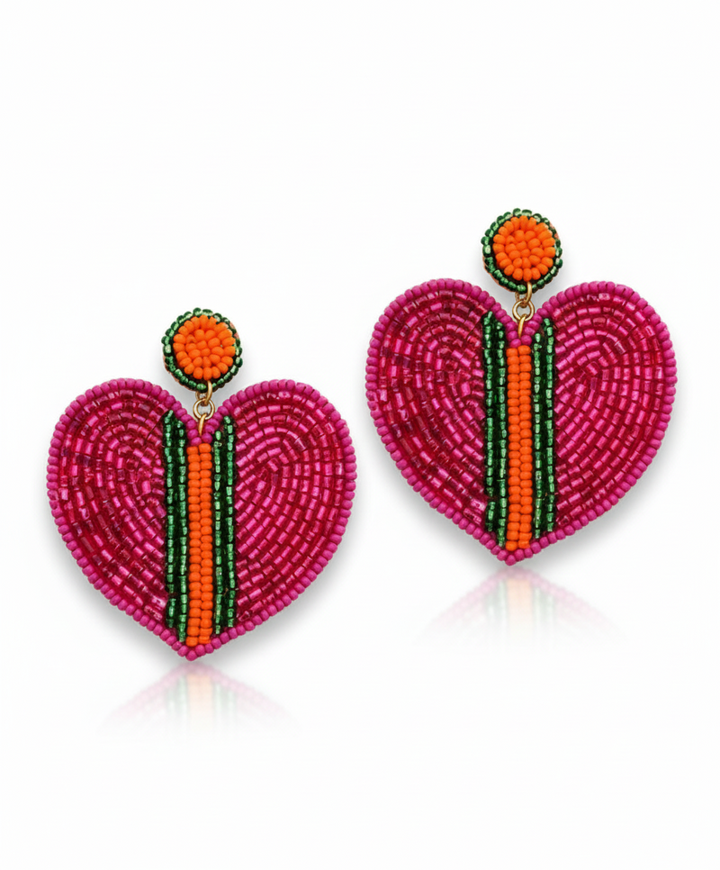 Hearts of Holiday Magic Earrings - Fuchsia-230 Jewelry-GS JEWELRY-Coastal Bloom Boutique, find the trendiest versions of the popular styles and looks Located in Indialantic, FL