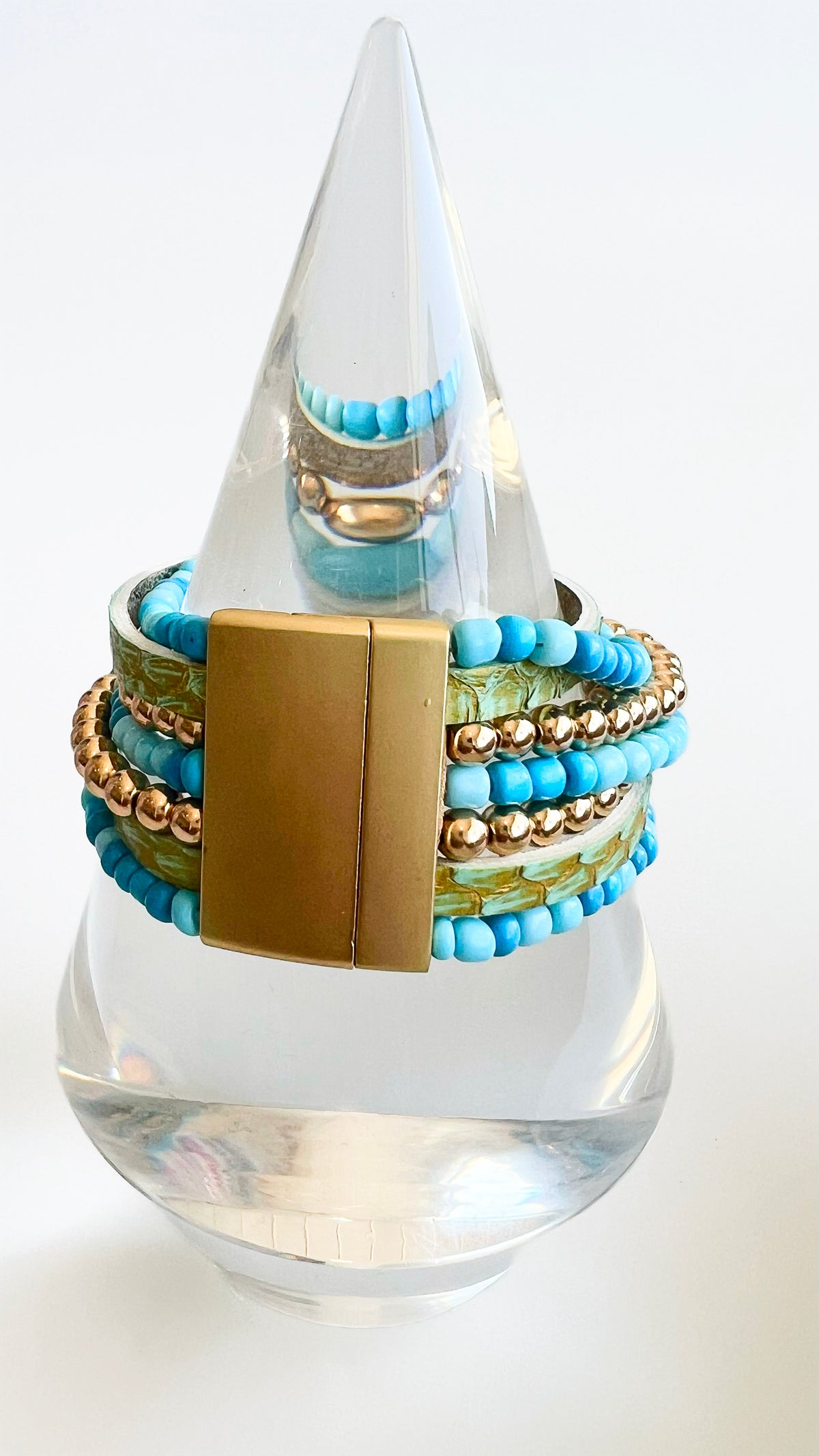Multi-Layer Magnetic Bracelet - Turquoise-230 Jewelry-NYW-Coastal Bloom Boutique, find the trendiest versions of the popular styles and looks Located in Indialantic, FL