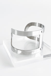 Stainless Steel Smooth Chunky Cuff Bracelet-230 Jewelry-NYC-Coastal Bloom Boutique, find the trendiest versions of the popular styles and looks Located in Indialantic, FL