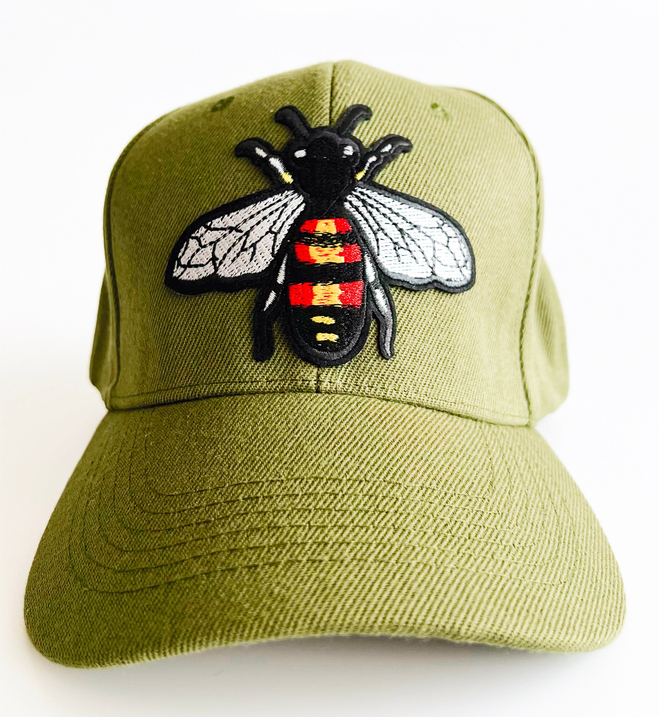 CB Custom Olive Bee Hat-260 Other Accessories-Darling-Coastal Bloom Boutique, find the trendiest versions of the popular styles and looks Located in Indialantic, FL