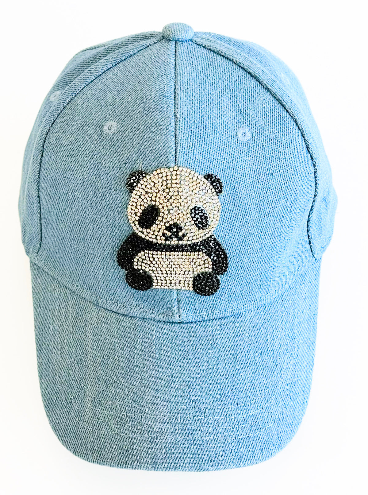 CB Exclusive Panda Denim Hat - Light Blue-260 Other Accessories-AppleJuice Accessories by Glamoure-Coastal Bloom Boutique, find the trendiest versions of the popular styles and looks Located in Indialantic, FL