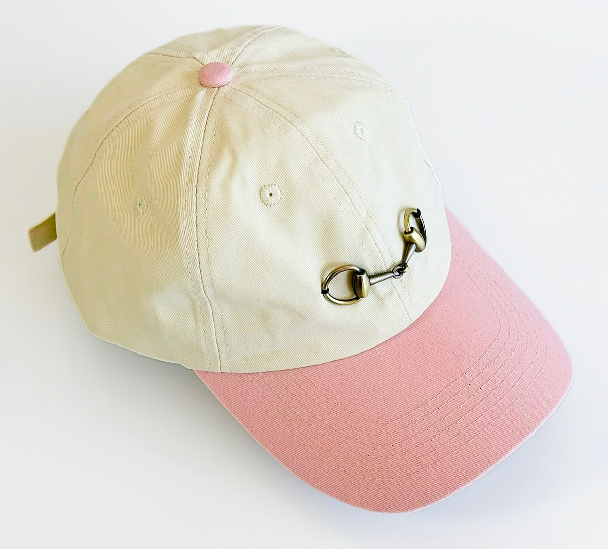 CB Exclusive Two Tone Horsebit Hat - Pink-260 Other Accessories-ICCO ACCESSORIES / Holly-Coastal Bloom Boutique, find the trendiest versions of the popular styles and looks Located in Indialantic, FL