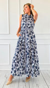 Botanic Breeze Button Maxi Dress