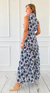 Botanic Breeze Button Maxi Dress
