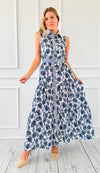 Botanic Breeze Button Maxi Dress