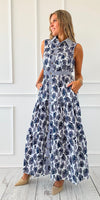 Botanic Breeze Button Maxi Dress