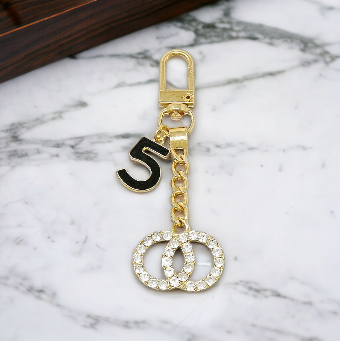 Interlinked Hoop Keychain-260 Other Accessories-US Jewelry House-Coastal Bloom Boutique, find the trendiest versions of the popular styles and looks Located in Indialantic, FL