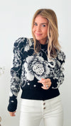 Timeless Rose Radiance Sweater-140 Sweaters-CBALY-Coastal Bloom Boutique, find the trendiest versions of the popular styles and looks Located in Indialantic, FL